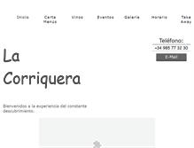 Tablet Screenshot of lacorriquera.com